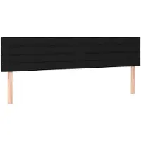 vidaXL Têtes de lit 2 pièces noir 100x5x78/88 cm Tissu