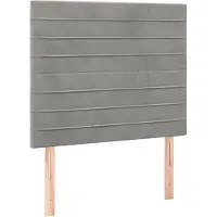 vidaXL Têtes de lit 2 pcs. Gris clair 90x5x78/88 cm velours