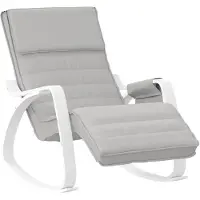 vidaXL Chaise à bascule Gris clair Tissu