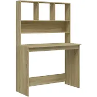 vidaXL Bureau avec étagère Chêne Sonoma 102x45x148 cm Bois composite
