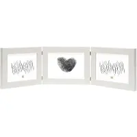 Deknudt Triptyque en aspect peint blanc pour photos horizontales 13x18 S41VF1