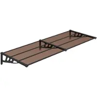 vidaXL Auvent de porte Noir 239x90 cm Polycarbonate