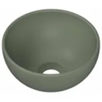 Ink Otello XS vasque - 24x24x12cm Vasque de fontaine ronde porcelaine - vert rétro mat 0300245