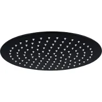 FortiFura Calvi Pommeau de douche 25cm rond 6mm Noir mat SW720553