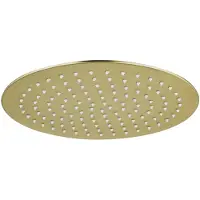 FortiFura Calvi Pommeau de douche 25cm rond 6mm Laiton brossé SW720555
