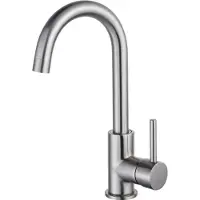 FortiFura Calvi Mitigeur lavabo rehaussé avec bec rotatif Inox brossé PVD SW809348