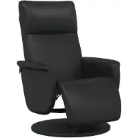 vidaXL Fauteuil relax avec repose-pieds Noir Similicuir