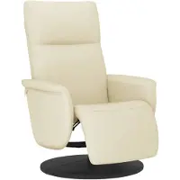 vidaXL Fauteuil relax avec repose-pieds Crème Similicuir