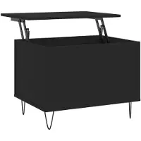 vidaXL Table basse noire 60x44,5x45 cm Bois composite