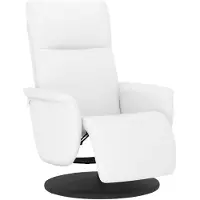 vidaXL Fauteuil relax avec repose-pieds Blanc Similicuir