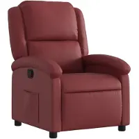 vidaXL Fauteuil relax vin rouge similicuir