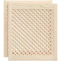 vidaXL Portes d'armoires en treillis 2 pcs 59,5x69 cm pin massif