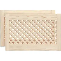vidaXL Portes d'armoires en treillis 2 pcs 59,5x39,5 cm pin massif