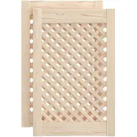 vidaXL Portes d'armoires en treillis 2 pcs 39,5x61,5 cm pin massif