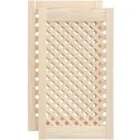 vidaXL Portes d'armoires en treillis 2 pcs 39,5x69 cm pin massif