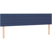 vidaXL Têtes de lit 2 pcs. Bleu 90x5x78/88 cm Tissu