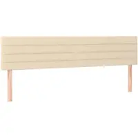 vidaXL Têtes de lit 2 pcs. Crème 80x5x78/88 cm Tissu