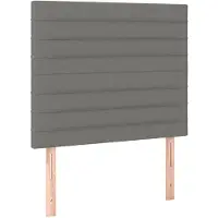 vidaXL Tête de lit Gris foncé 100x5x118/128 cm Tissu