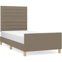 vidaXL Cadre de lit sans matelas Taupe 80x200 cm Tissu