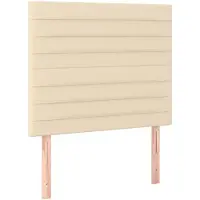 vidaXL Têtes de lit 2 pcs. Crème 80x5x78/88 cm Tissu