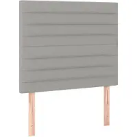 vidaXL Tête de lit Gris clair 90x5x118/128 cm Tissu