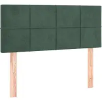 vidaXL Tête de lit vert foncé 90x5x78/88 cm velours