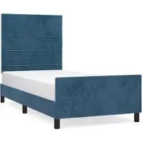 vidaXL Cadre de lit sans matelas bleu foncé 80x200 cm velours