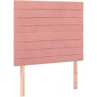 vidaXL Têtes de lit 2 pcs. Rose 90x5x78/88 cm velours