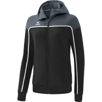 Erima Change By Veste d'entraînement à capuche Noir Gris/Gris ardoise/blanc - 34