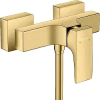 Hansgrohe Mitigeur de douche mural Metropol, à levier unique, avec finition dorée polie