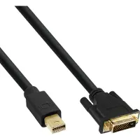DeLOCK - Câble adaptateur - liaison simple - Mini DisplayPort (M) pour DVI-D (M) - DisplayPort 1.1 - 5 m - passif, vis moletées - noir