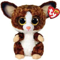 TY Peluche Beanie Boo's Medium Binky Le Galagos Marron et Blanc
