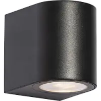 QAZQA Applique murale d'extérieur moderne en plastique noir ovale - Baleno