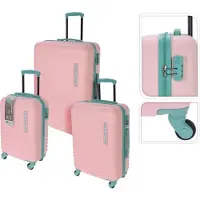 ProWorld Ensemble de valises 3 pièces INCL serrure à combinaison - Rose
