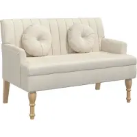 vidaXL Banc avec coussins 113x64,5x75,5 cm lin