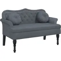vidaXL Banc avec coussins Gris foncé 120,5x65x75 cm Velours