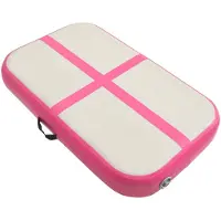 The Living Store Tapis de gymnastique gonflable avec pompe 60x100x10 cm PVC Rose