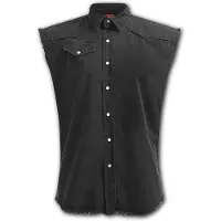 Spiral Veste Sans Manches Gothic de - Solid Black - M - 4XL - pour Homme - noir - Taille 3XL