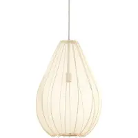 Light & Living - suspension - Itela - beige blanc - textile - Ø 50cm - E27 - 2977127