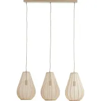 Light & Living Suspension Japandi Itela Crème 3 lumières 80cm