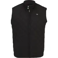 Gant pour homme. 7006341 Gilet matelassé Windcheater noir (S), Casuel, Polyester