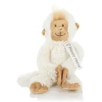 Happy horse Doudou singe suspendu blanc - singe doux en peluche 23cm
