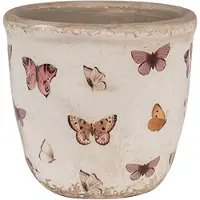 Clayre & Eef Pot à Fleurs Beige Rose 11x10 cm