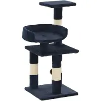 vidaXL Arbre à chat avec colonnes en sisal 65 cm bleu