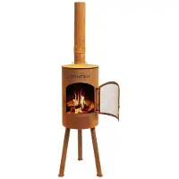 Bonfeu Poêles de jardin BONGIANO SP Corten - Ø 30 cm x H 142 cm