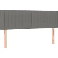 vidaXL Têtes de lit 2 pcs. Gris foncé 72x5x78/88 cm Tissu