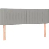 vidaXL Têtes de lit 2 pcs. Gris clair 72x5x78/88 cm Tissu