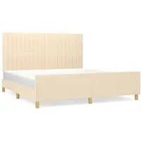 vidaXL Cadre de lit sans matelas Crème 180x200 cm Tissu