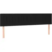 vidaXL Têtes de lit 2 pcs. noir 80x5x78/88 cm Tissu