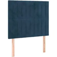 vidaXL Têtes de lit 2 pcs. Bleu foncé 90x5x78/88 cm velours